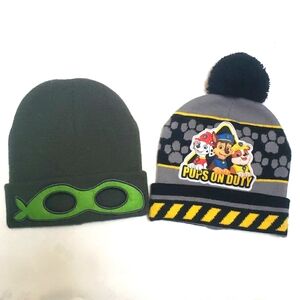 NWOT Ninja Turtles Winter Mask & Hat Paw Patrol Winter Hat Ages 2-7